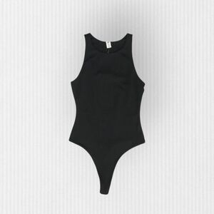 BP bodysuit Black Ribbed double‎ lined Size XXS NWT